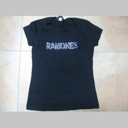 Ramones, dámske tričko čierne s "trblietkovým" nápisom 100%bavlna 